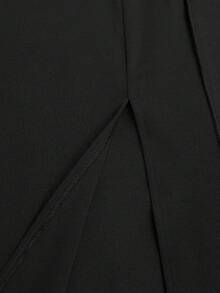 Women's Sexy V-Neck Maxi Dress, Elegant Middle Eastern Style Slit Evening Gown With Rhinestone For Party & Wedding