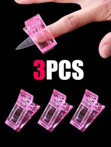 Nail Extension Clips, Nail Molds, Gel Nail Clips, Nail Extenders, UV/LED Extension Clips, Manicure Tools, Manicure Supplies, 3/5/10/20pcs Clear/Pink Nail Extension Clips, Manicure Supplies, Manicure Tools, Manicure Tools, Back To School Supplies, Manicure, Press-On Manicure Tools - Pink - View 13