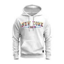 Moletom Canguru Estampado StreetWear Confortável Nova York Colorida