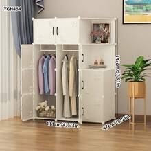 Simple Wardrobe Closet For Home Bedroom, Modern & Sturdy, Easy To Assemble, Storage Cabinet For Dormitory - Multicolor - View 2