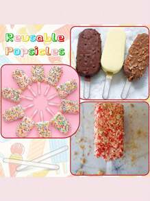 20/10pcs Acrylic Sticks Reusable Cakesicle Sticks Cake Pop Mold Mirror Ice Pop Sticks Ice Cream