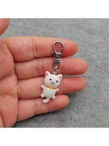 10pcs Cute 3D Flower Cat Resin DIY Accessories - Earrings, Pendants, Keychains, Bracelets