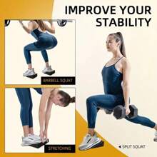 1 Paar hochwertige EVA Yoga Kniebeugen Keilblöcke - Reinschwarz, verbessern Balance und Flexibilität, stärken Beinmuskulatur, Wadendehnung, Krafttraining, Liegestütze, flache Auflagefläche - ideale Wahl für Fitness-Übungen, tragbar - Schwarz, Trainings-Zubehör