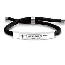suteyi Pulsera con cita bíblica, pulsera con versículo bíblico, pulsera de personalizada, pulsera bíblica, regalo para ella, regalo para él, Biblia Lázaro