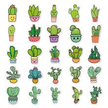 50pcs Green Plant Stickers, Cute Cactus Stickers For Potted Plants, Succulents, Water Bottles, Notebooks, Laptops, Suitable For Girls And Teens,School Supplies,Back To School
