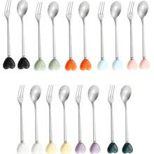 1/2/4/6 pièces Set de fourchette et de cuillère en acier inoxydable de luxe - Couverts mini élégants avec finition miroir - Idéal pour le thé de l'après-midi, les mariages, les cafés et les voyages - Cadeaux de vaisselle haut de gamme pour les femmes, les remises de diplômes, la fête des mères et les anniversaires - résistants à la rouille