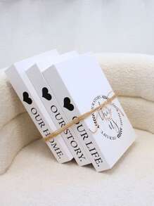 4pcs/1pc OUR HOME/LIFE/STORY Fashionable Decorative Fake Books Set. Ideal For Room, Bedroom, Bathroom, Birthday, Wall Decor. Suitable For Homes, Cafes, Hotels. Folded For Delivery, Assemble Per Last Image Or Video.