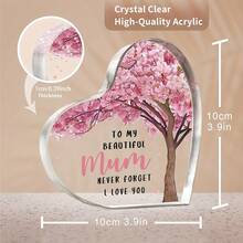 Unique Heart-Shaped Acrylic Home Decor, Best Gift For Mom, Mother's Day, Christmas Gift From Daughter/Son