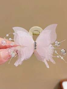 1 件蝴蝶夹女式大号优质甜美发夹后脑勺发夹头饰发夹发夹发钳发夹发夹