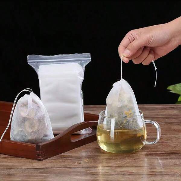 أكياس شاي قماشية غير منسوجة بسحاب، مصفيات شاي فارغة للاستخدام مرة واحدة للشاي الفضفاض والأعشاب والقهوة والتوابل، أكياس شبكية دقيقة تمنع الأوساخ للحصول على شراب نقي، أكياس محكمة الإغلاق لضمان نقع خالي من الفوضى
