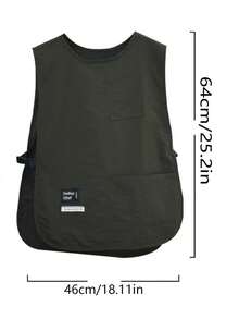 1件/2件创意背心式围裙，可调节扣设计，防污透气，耐磨耐脏，防溅背心式厨房烹饪围裙，适用于咖啡店，理发店，甜品店，奶茶店和餐厅等。因生产批次不同，会略有色差，但不影响使用。介意的请慎拍。