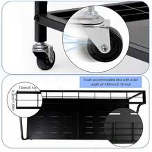 New Ski Storage Rack For Garage, Snowboard Display Rack  Wheels Indoor & Outdoor Garden Tool Storage Rack Multifunctional Standing Ski Holders For Snowboard Ski Anizer Ment Garage - Clear - View 3