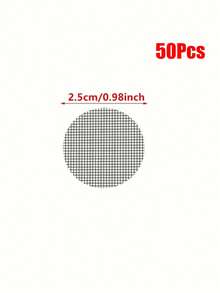 50 件多用途花盆底部网格垫，圆形排水孔网，防止土壤流失，植物排水密封网，陶瓷花盆透气防虫塑料圆形网格，适用于盆景和花盆园艺、户外和花园用品、配件