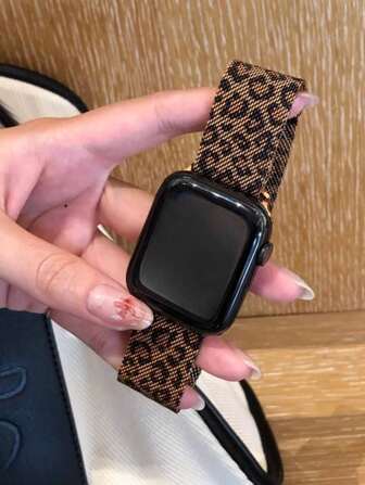 豹纹时尚金属表带兼容苹果表带 40 毫米 Ultra2 49 毫米 45 毫米 44 毫米 42 毫米 41 毫米 40 毫米 38 毫米腕带手链兼容系列