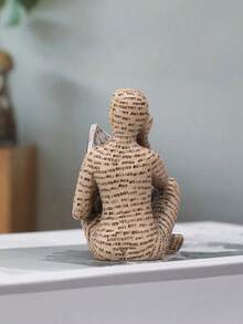 1pc Resin Abstract Sitting Reading Figurine Decor Accessory - Multicolor - View 7