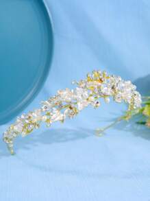 1 Stück modischer und eleganter Legierungs-Kronen-Haarreif für Hochzeitsparty Deko für Frauen, elegante Tiara