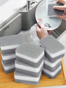 5 Piece Multi-Purpose Magic Sponge Wipe - Double-Sided Scouring Pad, Dish Sponge, High-Quality Kitchen Sponge, Scratch-Free Cleaning Cloth, Super Absorbent, Cleaning Supplies And Tools, Suitable For Kitchen, Boat, Etc. | Made Of ABS Material, Mixed Colors, Ideal For Home Wiping And Washing Dishes! Commercial Cleaning Service | Home & Living | Kitchen & Dining | Kitchen Cleaning Tools | Kitchen Cleaning Brushes (Random Color And Style)