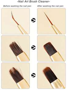Acryl Nagelbürsten Reiniger - Schnellreinigung für Gel/Acryl Nagelbürsten, Malpinsel, Spritzpistolen, Kunstwerkzeuge, Nagelbürsten Reiniger, Konditionierer und Reparaturmittel