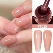 TARTU TARTU Esmalte de Unha Gel Gelatina de 8ml - 6 Cores Vibrantes, Remoção por Imersão, Cura por UV/LED, Branco Leitoso Nude Cor de Canela Rosa Vermelho, Esmalte de Gel Semi-Permanente Semi-Transparente para Base de Manicure em Casa, Salão e Arte de Unhas, Presente para Mulheres