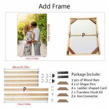 1 Foto personalizada en lienzo con marco de fotos DIY o póster sin marco, regalo del Día del Padre, fotos personalizadas para seres queridos, familia, amigos y mascotas, perros, gatos, decoración del hogar de gran tamaño adecuada para colocar en salas de estar, dormitorios, oficinas, salones de té, restaurantes, escuelas, baños, impresión de pósteres personalizados, pinturas colgantes personalizadas, pinturas de decoración de pared personalizadas, impresión gráfica