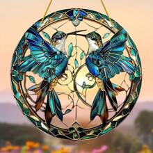 1 Piece Of 2D Flat Acrylic 2D Flat. Acrylic Honey Bird Pendant, Love Themed Mural, Indoor And Outdoor Hanging Panels, Bedroom, Kitchen, Office, Home And Courtyard Decoration, Vertical Wall Hanging Decoration, Featherless Festival Decoration