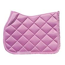 TGW RIDING Luxury Satin Saddle Pad, Elegant Pleated Butterfly Knot Design With Edging, Premium Fabric, Luxurious And Graceful, Thick Padding, 100% Cotton Lining, Embroidered Personalized Slogans On Saddle Pad Seam, Your Horse Deserves It! Shining Equestrian Competition Arena! - Multicolor - View 3