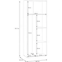 2025 new Schuhschrank 50 cm mit Spiegel Schuhregal schmal hoch weiß Schuhkipper mit Einlegeböden modern, 50 cm breit x 180 cm hoch x 35 cm tief - Artisan Eiche + Betonoptik - Übersicht 7