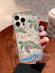 Jewel Turtle Print Clear Case Compatible With Apple 13/11/12/16/14/15/15 Pro/15 Plus/15 Pro Max/7 Plus/8 Plus/X/XS Max/XR/11 Pro/12 Pro/13 Pro/14 Pro/12 Mini/13 Mini/11 Pro Max/12 Pro Max/13 Pro Max/14 Pro Max/14 Plus/6/6S/6 Plus/7/8/16 Pro/16 Plus/16 Pro Max/SE & Galaxy A54/A14/A12/A13/A15/A32/A33/A24/A52S/S20/S21/S22/S23/S24/S23 Plus/S24 Ultra/S25/A15/A33/A23 - 彩色 - 查看 4