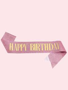 1 件，‘生日快乐’ 绶带，男女皆宜，生日快乐绶带，亮粉色、白色、玫瑰金色、黑色，带彩虹箔绶带，适合 16 岁、18 岁、21 岁、30 岁、40 岁、50 岁、60 岁、70 岁、80 岁、90 岁生日绶带礼物或任何生日派对，适合任何年龄段 - 彩色 - 查看 23