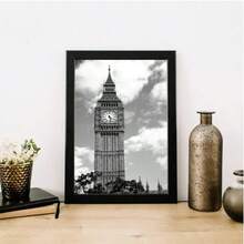 1/3 件可选框架海报墙艺术旅行伦敦塔桥罗马纽约海报墙艺术画适用于客厅家居装饰
