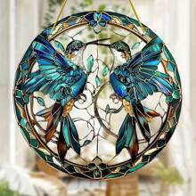 1 Piece Of 2D Flat Acrylic 2D Flat. Acrylic Honey Bird Pendant, Love Themed Mural, Indoor And Outdoor Hanging Panels, Bedroom, Kitchen, Office, Home And Courtyard Decoration, Vertical Wall Hanging Decoration, Featherless Festival Decoration