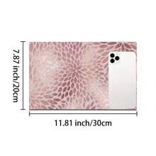 1pc Floral Pattern Coffee Maker Dish Drying Mat - Diatomaceous Earth Printed Drain Mat, Kitchen Counter Mat, Utensil Mat - Dish Drying Mat, Soft Diatomite Suitable For Kitchen Counter, Applicable For Coffee Makers, Espresso Machines, Etc.