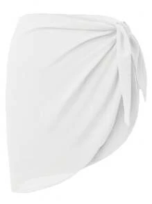 1/2 Piezas Pareo playa mujer envolvente de traje de baño de bikini transparente para cubrir el bañador