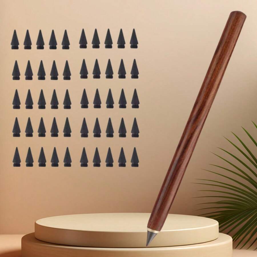 Bộ 51 chiếc bút chì gỗ Everlasting không mực và viết vô hạn HB đầu thay thế cho học sinh, đồ dùng văn phòng vẽ tranh nghệ thuật (1 bút 50 đầu)