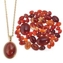 2-10pcs/Pack Natural Red Agate Stone Oval Cabochons, Multiple Styles & Sizes, Elegant Red Gemstone For DIY Jewelry, Suitable For Necklace, Ring, Bracelet, Accessory Decoration