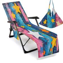可折叠沙滩椅套，可折叠放入手提包，配有可放置眼镜和手机的口袋。沙滩椅、毛巾、泳池休闲椅套，方便携带
