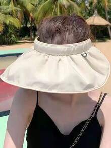 Women's Summer UV Protection Shell Sunshade Hat, Wide Brim Foldable Sun Hat - Multicolor - View 4