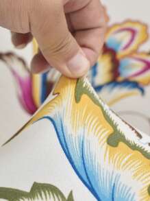 1/2/4/6pcs Printed Stretch Removable & Washable Dining Chair Seat Covers Room Decor Home Decor