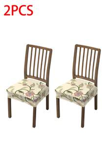 1/2/4/6pcs Printed Stretch Removable & Washable Dining Chair Seat Covers Room Decor Home Decor