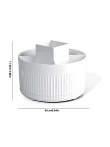 1pc Desktop Rotating Cosmetic Brush Holder, For Storage Of Eye Shadow, Lipstick And Brushes, Easy To Access Small Tools, Knives, Eyebrow Pencils, Razors, Office Stationery, Etc. It Is A Multifunctional Rotating Holder For Household Use And Organizing Cosmetics, Great As An Accessory Or Fun Gift.,For Holiday Beach, Bathroom Collection, Bedroom Collection, Large Capacity