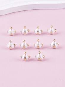 10pcs Mixed Style Cup, Teapot, Donut Shaped DIY Zinc Alloy Jewelry Pendant, Earrings, Necklace Accessories