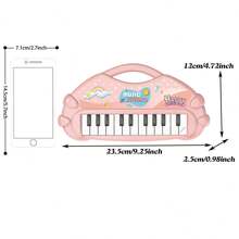 1pc Children's Educational Electronic Piano Toy, 13 Key Simulated Piano Instrument, Portable Cartoon Kids Music Piano, Suitable For Boys And Girls' Early Education Enlightenment Toys Gifts
