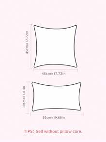 1/2 pièces Housse de coussin à motif floral, coton damassé, style nordique, textile d'intérieur, décoration de salon, chambre à coucher, canapé, vacances, banquet, extérieur, jardin, fête, housse de coussin de décoration végétale, sans rembourrage, 30*50cm, 45*45cm