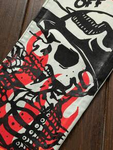 Men's Printed Fashionable And Versatile Street Style Retro Jeans - Màu xanh lam - Xem 3