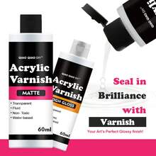 1 Bottle 60/120/250ml Acrylic Clear Varnish Sealant, Non-Yellowing, Anti-Cracking, Suitable For Professional Artists, Hobbyist Painters, Crafts Sealing, Oil Paintings, Canvas, Wood.