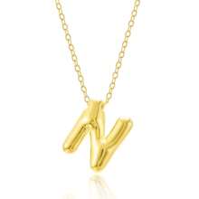 Fashionable Gold Copper A-Z 26 Letter Hanging Necklace, Charming Women's Jewelry