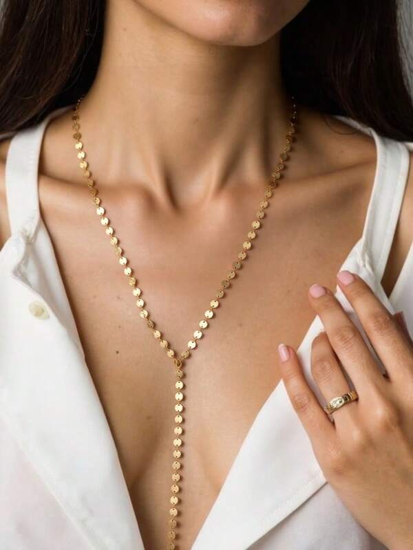 1 stuk Bohemian Sexy Casual Dames Pailletten Kwastje Ketting, Geschikt voor Dagelijkse en Feestelijke Kleding