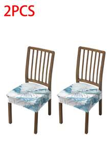 1/2/4/6pcs Printed Stretch Removable & Washable Dining Chair Seat Covers Room Decor Home Decor
