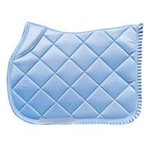 TGW RIDING Luxury Satin Saddle Pad, Elegant Pleated Butterfly Knot Design With Edging, Premium Fabric, Luxurious And Graceful, Thick Padding, 100% Cotton Lining, Embroidered Personalized Slogans On Saddle Pad Seam, Your Horse Deserves It! Shining Equestrian Competition Arena! - Multicolor - View 4