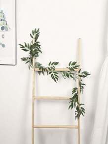 1 pièce Vigne de saule artificielle de 80,3 pouces, feuilles pendantes en plastique vert, décoration. Couronne de vigne de saule artificielle, pour le DIY, mariage, fête, jardin extérieur, maison, salon, chambre à coucher, mur, décoration de table, fête des mères, anniversaire, rentrée scolaire